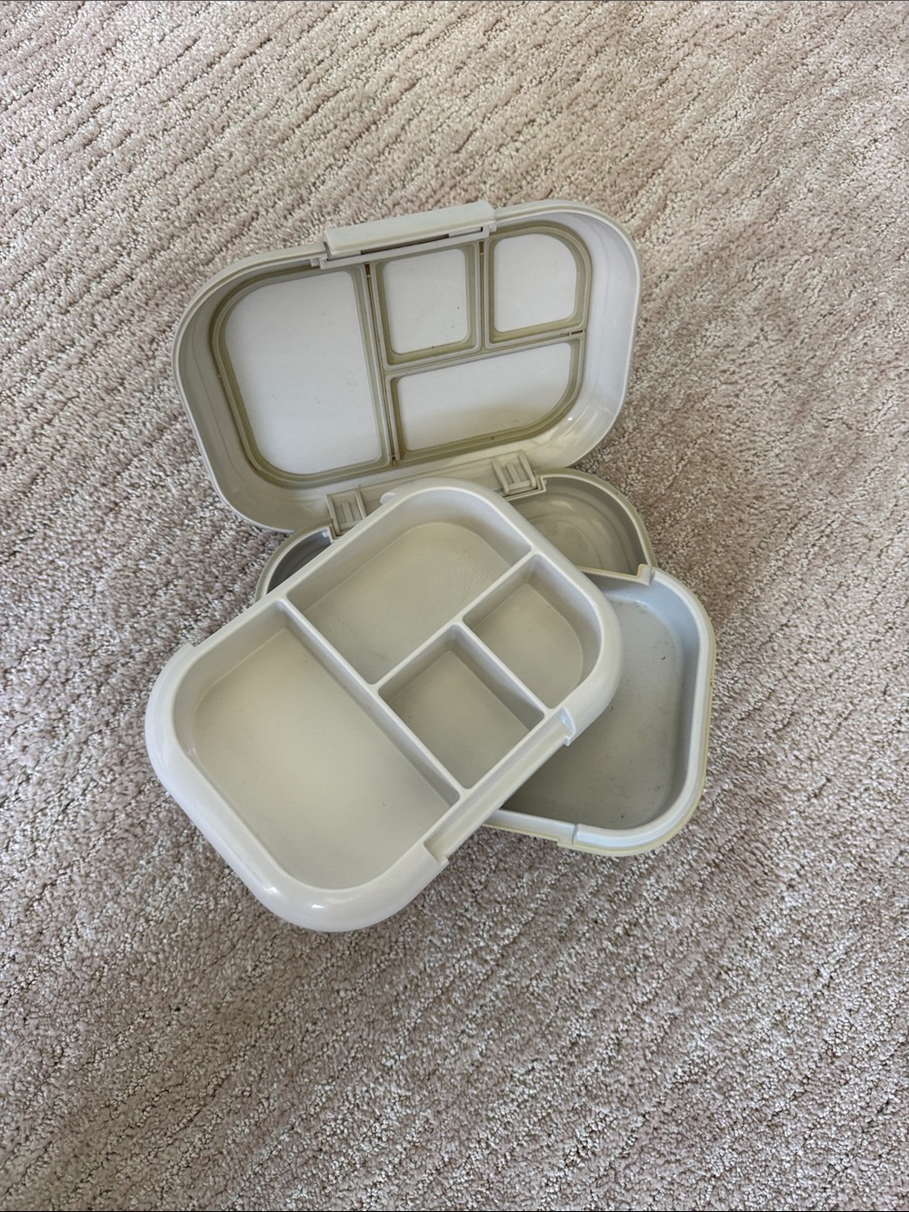 Multipurpose White Compartmental Bento Box Meal Container